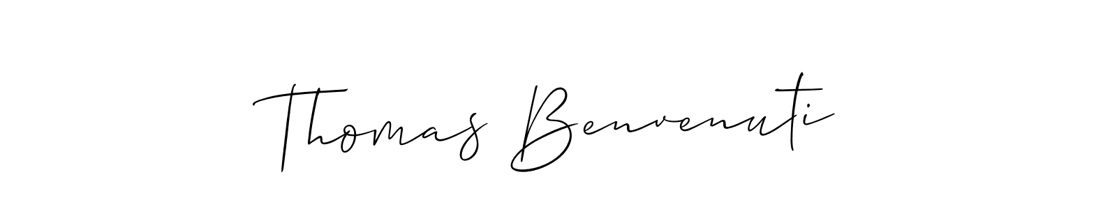 This is the best signature style for the Thomas Benvenuti name. Also you like these signature font (Allison_Script). Mix name signature. Thomas Benvenuti signature style 2 images and pictures png