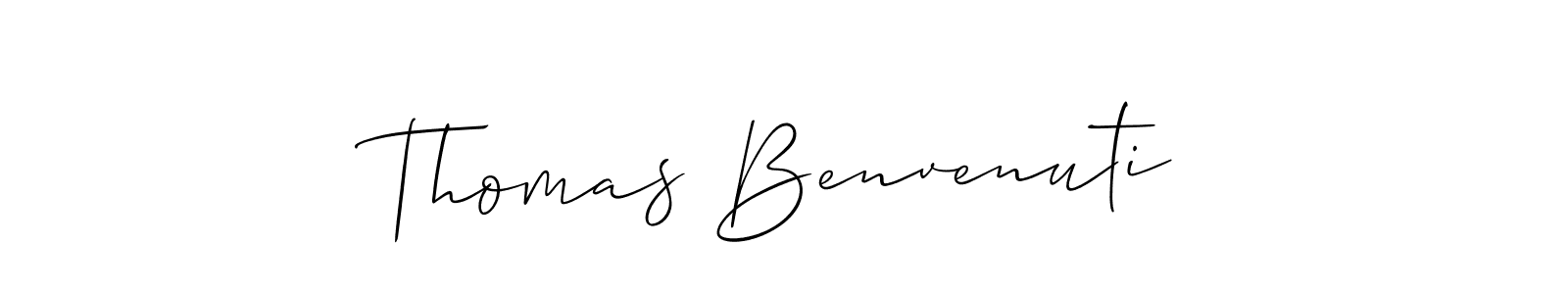 How to Draw Thomas Benvenuti signature style? Allison_Script is a latest design signature styles for name Thomas Benvenuti. Thomas Benvenuti signature style 2 images and pictures png