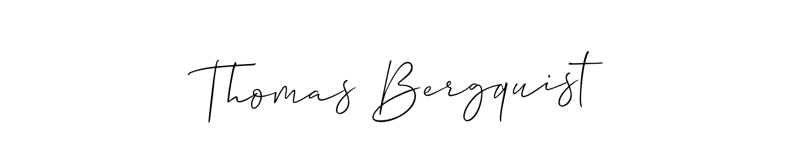 Allison_Script is a professional signature style that is perfect for those who want to add a touch of class to their signature. It is also a great choice for those who want to make their signature more unique. Get Thomas Bergquist name to fancy signature for free. Thomas Bergquist signature style 2 images and pictures png