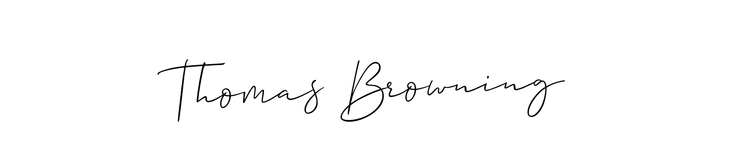 Make a short Thomas Browning signature style. Manage your documents anywhere anytime using Allison_Script. Create and add eSignatures, submit forms, share and send files easily. Thomas Browning signature style 2 images and pictures png