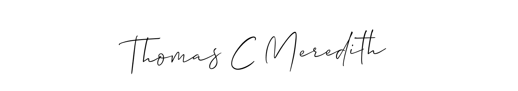 Design your own signature with our free online signature maker. With this signature software, you can create a handwritten (Allison_Script) signature for name Thomas C Meredith. Thomas C Meredith signature style 2 images and pictures png