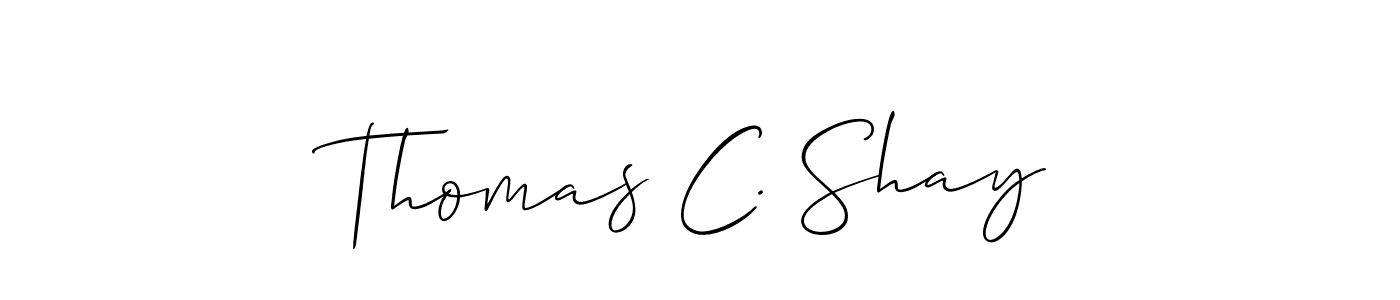 Create a beautiful signature design for name Thomas C. Shay. With this signature (Allison_Script) fonts, you can make a handwritten signature for free. Thomas C. Shay signature style 2 images and pictures png