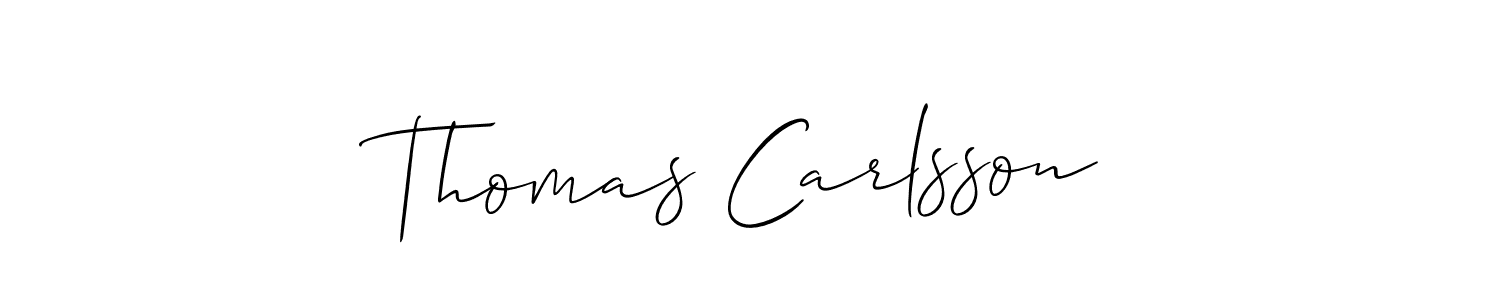 How to make Thomas Carlsson signature? Allison_Script is a professional autograph style. Create handwritten signature for Thomas Carlsson name. Thomas Carlsson signature style 2 images and pictures png