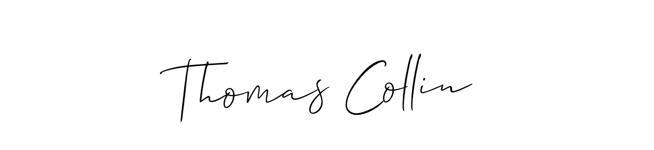 How to make Thomas Collin name signature. Use Allison_Script style for creating short signs online. This is the latest handwritten sign. Thomas Collin signature style 2 images and pictures png