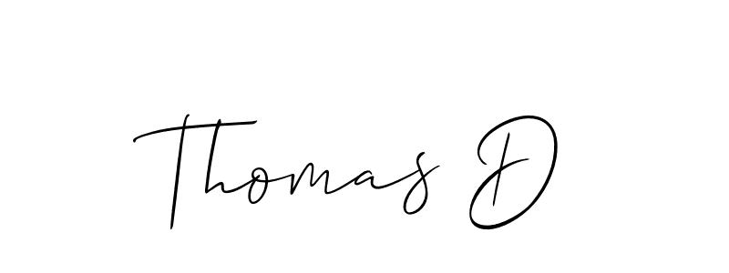 How to make Thomas D name signature. Use Allison_Script style for creating short signs online. This is the latest handwritten sign. Thomas D signature style 2 images and pictures png