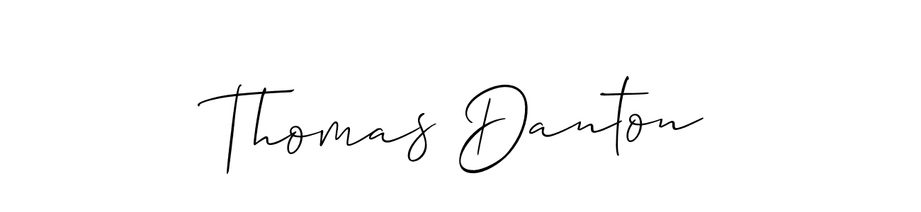 Make a beautiful signature design for name Thomas Danton. With this signature (Allison_Script) style, you can create a handwritten signature for free. Thomas Danton signature style 2 images and pictures png