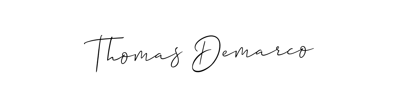 Make a beautiful signature design for name Thomas Demarco. With this signature (Allison_Script) style, you can create a handwritten signature for free. Thomas Demarco signature style 2 images and pictures png