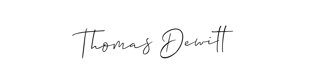 Thomas Dewitt stylish signature style. Best Handwritten Sign (Allison_Script) for my name. Handwritten Signature Collection Ideas for my name Thomas Dewitt. Thomas Dewitt signature style 2 images and pictures png
