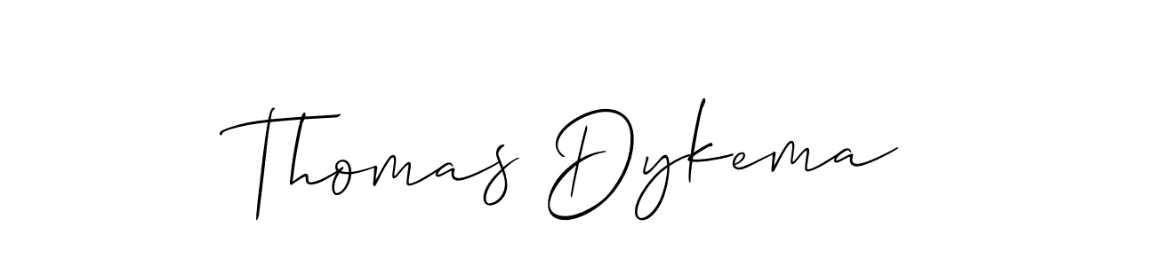 Make a beautiful signature design for name Thomas Dykema. With this signature (Allison_Script) style, you can create a handwritten signature for free. Thomas Dykema signature style 2 images and pictures png