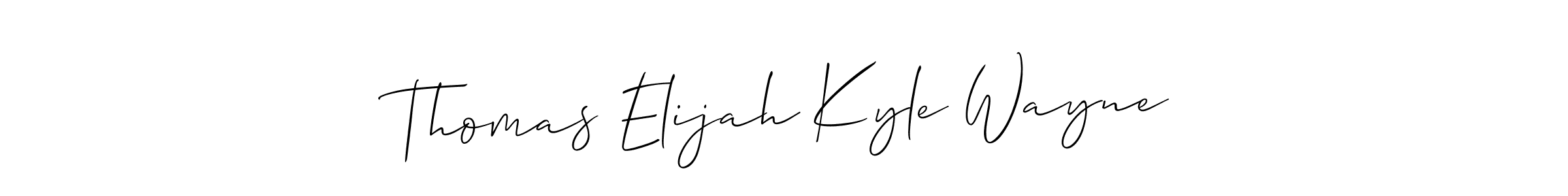 Thomas Elijah Kyle Wayne stylish signature style. Best Handwritten Sign (Allison_Script) for my name. Handwritten Signature Collection Ideas for my name Thomas Elijah Kyle Wayne. Thomas Elijah Kyle Wayne signature style 2 images and pictures png