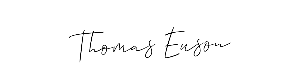 How to make Thomas Euson signature? Allison_Script is a professional autograph style. Create handwritten signature for Thomas Euson name. Thomas Euson signature style 2 images and pictures png