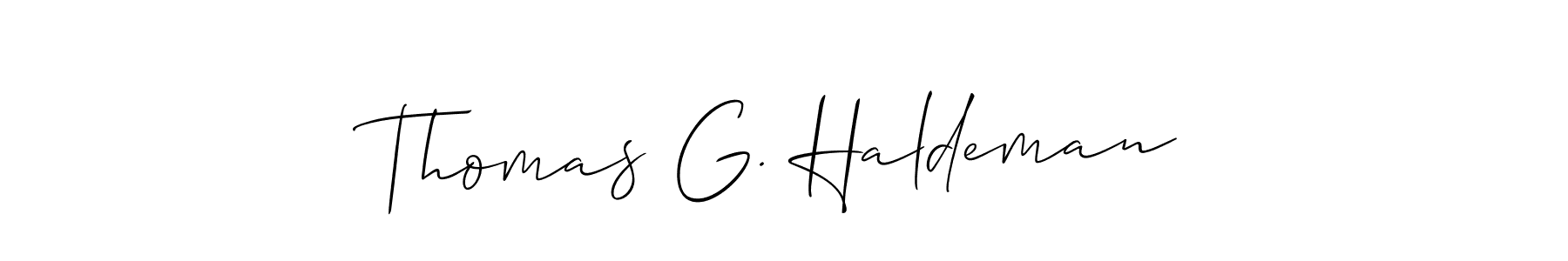 Check out images of Autograph of Thomas G. Haldeman name. Actor Thomas G. Haldeman Signature Style. Allison_Script is a professional sign style online. Thomas G. Haldeman signature style 2 images and pictures png