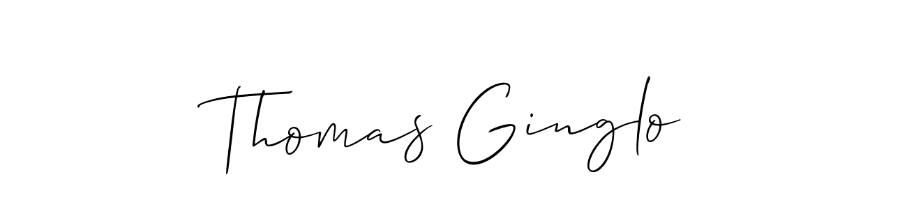 Make a beautiful signature design for name Thomas Ginglo. With this signature (Allison_Script) style, you can create a handwritten signature for free. Thomas Ginglo signature style 2 images and pictures png