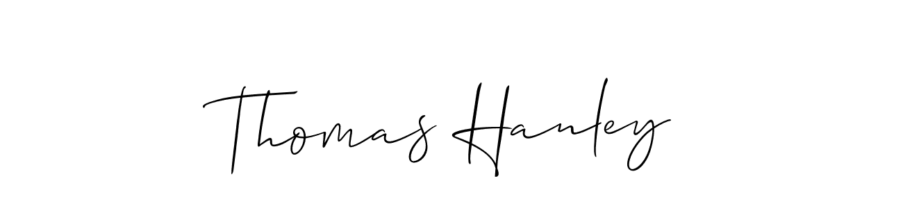 The best way (Allison_Script) to make a short signature is to pick only two or three words in your name. The name Thomas Hanley include a total of six letters. For converting this name. Thomas Hanley signature style 2 images and pictures png