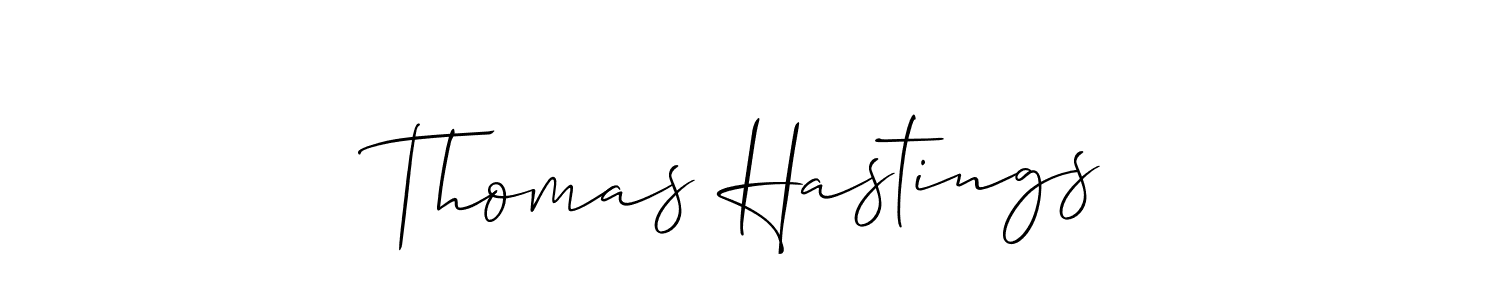 How to make Thomas Hastings signature? Allison_Script is a professional autograph style. Create handwritten signature for Thomas Hastings name. Thomas Hastings signature style 2 images and pictures png