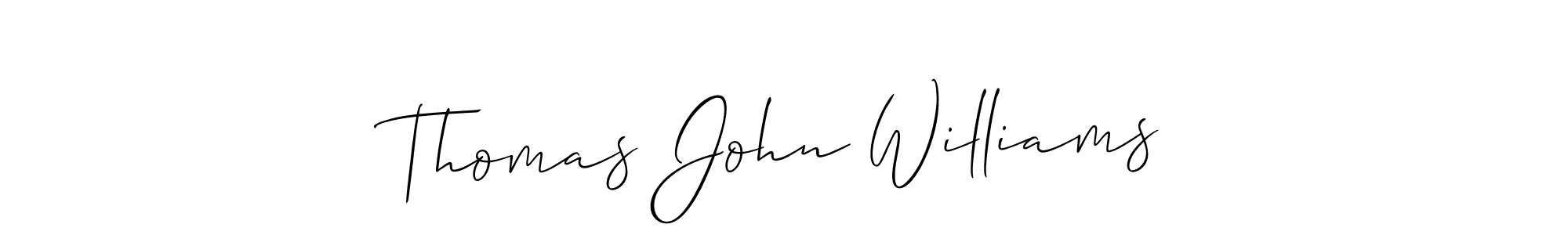 How to make Thomas John Williams name signature. Use Allison_Script style for creating short signs online. This is the latest handwritten sign. Thomas John Williams signature style 2 images and pictures png