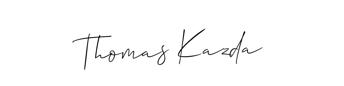 Design your own signature with our free online signature maker. With this signature software, you can create a handwritten (Allison_Script) signature for name Thomas Kazda. Thomas Kazda signature style 2 images and pictures png