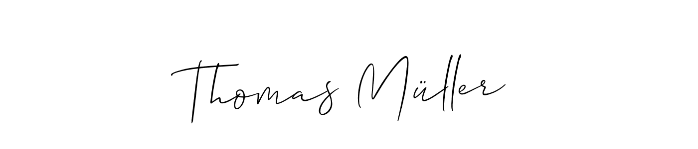 Make a beautiful signature design for name Thomas Müller. With this signature (Allison_Script) style, you can create a handwritten signature for free. Thomas Müller signature style 2 images and pictures png