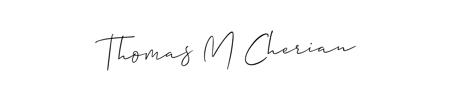 Design your own signature with our free online signature maker. With this signature software, you can create a handwritten (Allison_Script) signature for name Thomas M Cherian. Thomas M Cherian signature style 2 images and pictures png