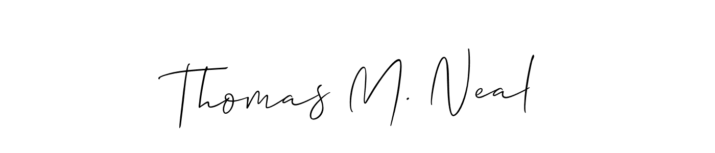 if you are searching for the best signature style for your name Thomas M. Neal. so please give up your signature search. here we have designed multiple signature styles  using Allison_Script. Thomas M. Neal signature style 2 images and pictures png