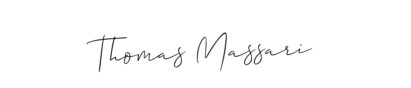 How to make Thomas Massari name signature. Use Allison_Script style for creating short signs online. This is the latest handwritten sign. Thomas Massari signature style 2 images and pictures png