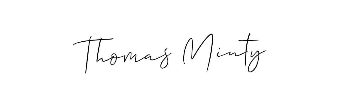 How to make Thomas Minty signature? Allison_Script is a professional autograph style. Create handwritten signature for Thomas Minty name. Thomas Minty signature style 2 images and pictures png