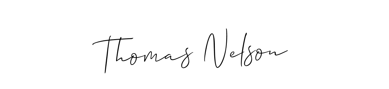 How to make Thomas Nelson name signature. Use Allison_Script style for creating short signs online. This is the latest handwritten sign. Thomas Nelson signature style 2 images and pictures png