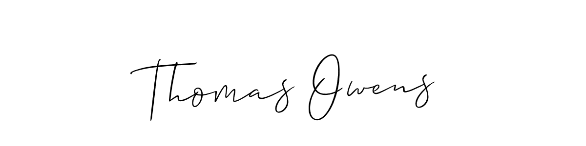 How to make Thomas Owens name signature. Use Allison_Script style for creating short signs online. This is the latest handwritten sign. Thomas Owens signature style 2 images and pictures png