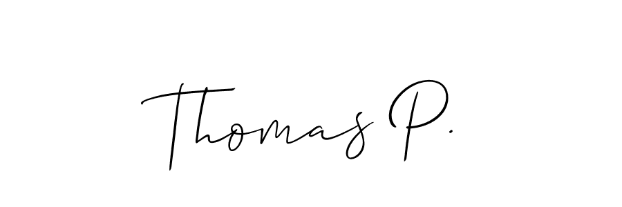 How to Draw Thomas P. signature style? Allison_Script is a latest design signature styles for name Thomas P.. Thomas P. signature style 2 images and pictures png