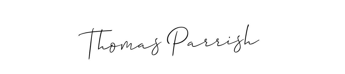 Create a beautiful signature design for name Thomas Parrish. With this signature (Allison_Script) fonts, you can make a handwritten signature for free. Thomas Parrish signature style 2 images and pictures png