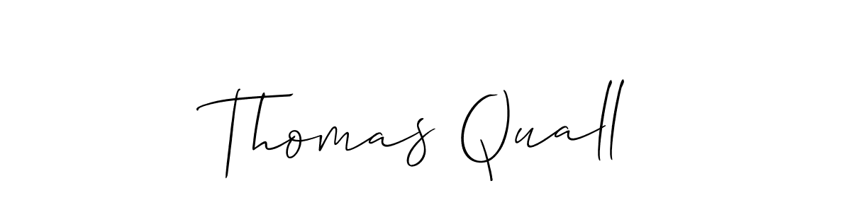 Similarly Allison_Script is the best handwritten signature design. Signature creator online .You can use it as an online autograph creator for name Thomas Quall. Thomas Quall signature style 2 images and pictures png