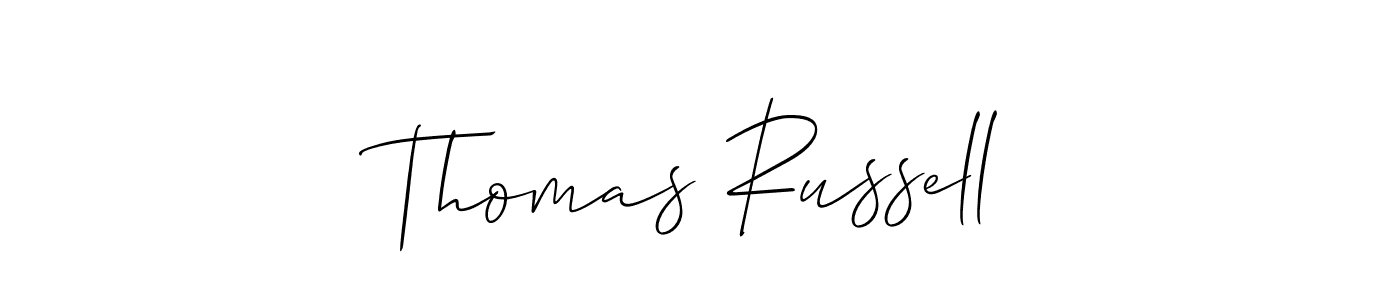 Create a beautiful signature design for name Thomas Russell. With this signature (Allison_Script) fonts, you can make a handwritten signature for free. Thomas Russell signature style 2 images and pictures png