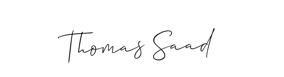 How to make Thomas Saad signature? Allison_Script is a professional autograph style. Create handwritten signature for Thomas Saad name. Thomas Saad signature style 2 images and pictures png