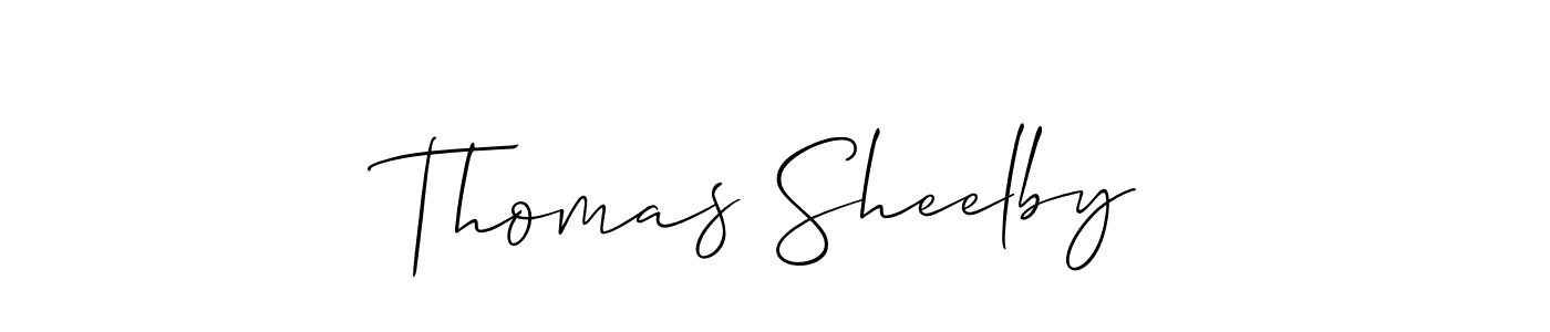 How to make Thomas Sheelby signature? Allison_Script is a professional autograph style. Create handwritten signature for Thomas Sheelby name. Thomas Sheelby signature style 2 images and pictures png