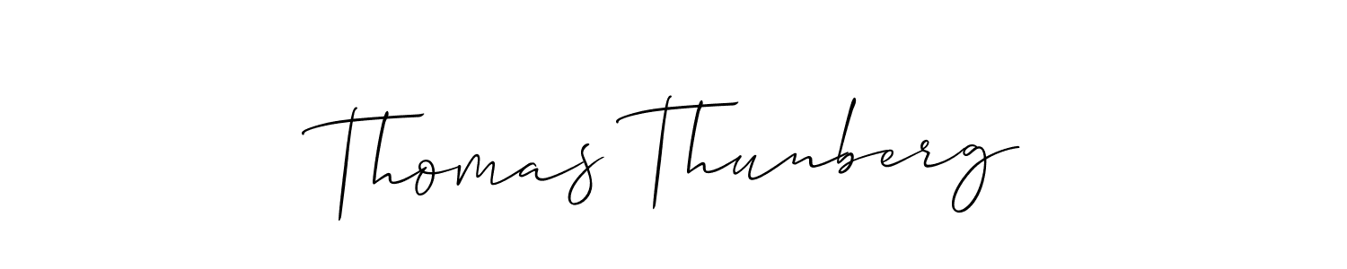 You should practise on your own different ways (Allison_Script) to write your name (Thomas Thunberg) in signature. don't let someone else do it for you. Thomas Thunberg signature style 2 images and pictures png
