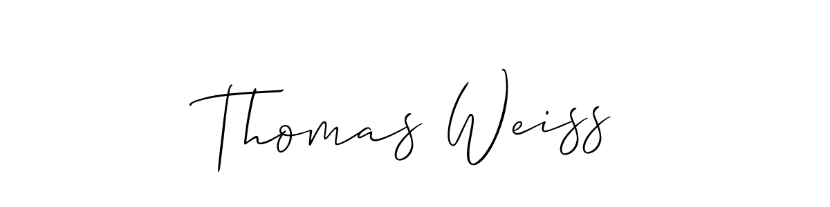 It looks lik you need a new signature style for name Thomas Weiss. Design unique handwritten (Allison_Script) signature with our free signature maker in just a few clicks. Thomas Weiss signature style 2 images and pictures png