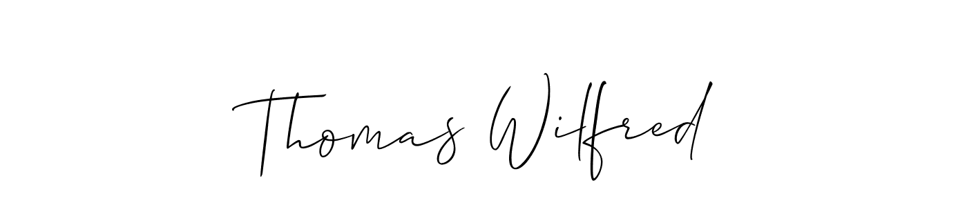 You should practise on your own different ways (Allison_Script) to write your name (Thomas Wilfred) in signature. don't let someone else do it for you. Thomas Wilfred signature style 2 images and pictures png
