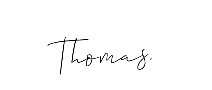 The best way (Allison_Script) to make a short signature is to pick only two or three words in your name. The name Thomas. include a total of six letters. For converting this name. Thomas. signature style 2 images and pictures png