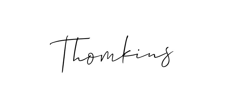 It looks lik you need a new signature style for name Thomkins. Design unique handwritten (Allison_Script) signature with our free signature maker in just a few clicks. Thomkins signature style 2 images and pictures png