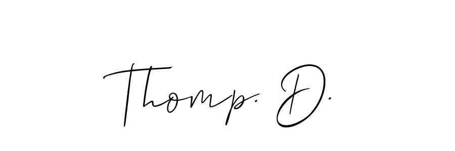 Thomp. D. stylish signature style. Best Handwritten Sign (Allison_Script) for my name. Handwritten Signature Collection Ideas for my name Thomp. D.. Thomp. D. signature style 2 images and pictures png