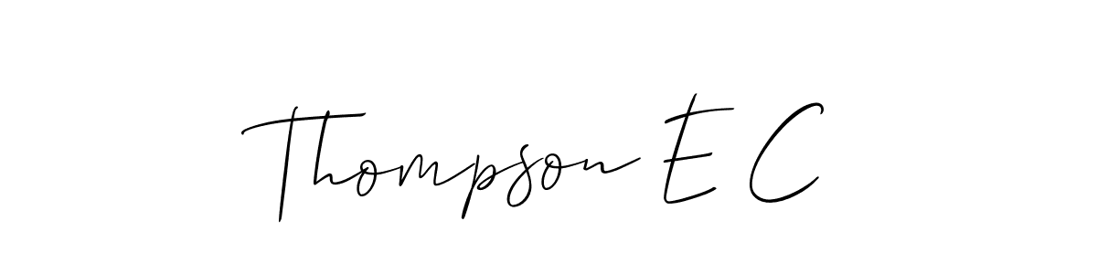 Also You can easily find your signature by using the search form. We will create Thompson E C name handwritten signature images for you free of cost using Allison_Script sign style. Thompson E C signature style 2 images and pictures png