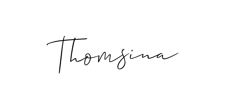 Best and Professional Signature Style for Thomsina. Allison_Script Best Signature Style Collection. Thomsina signature style 2 images and pictures png