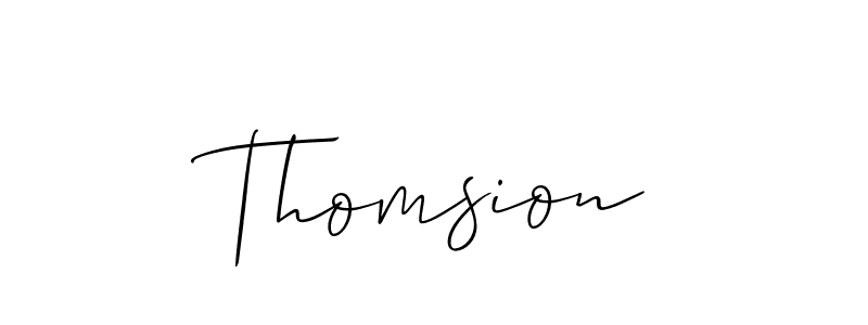 How to Draw Thomsion signature style? Allison_Script is a latest design signature styles for name Thomsion. Thomsion signature style 2 images and pictures png