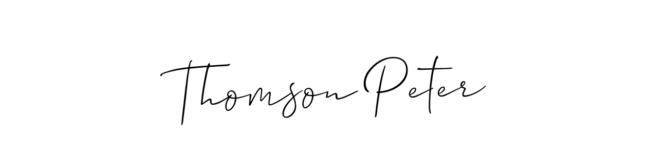 Design your own signature with our free online signature maker. With this signature software, you can create a handwritten (Allison_Script) signature for name Thomson Peter. Thomson Peter signature style 2 images and pictures png