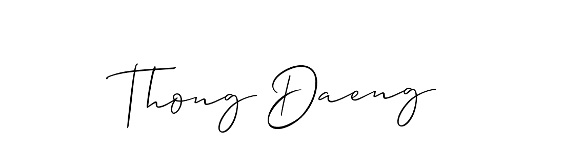 Create a beautiful signature design for name Thong Daeng. With this signature (Allison_Script) fonts, you can make a handwritten signature for free. Thong Daeng signature style 2 images and pictures png