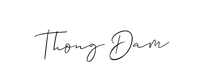 Design your own signature with our free online signature maker. With this signature software, you can create a handwritten (Allison_Script) signature for name Thong Dam. Thong Dam signature style 2 images and pictures png