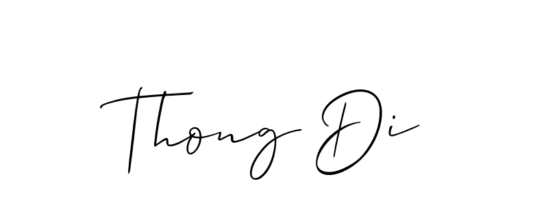 Design your own signature with our free online signature maker. With this signature software, you can create a handwritten (Allison_Script) signature for name Thong Di. Thong Di signature style 2 images and pictures png