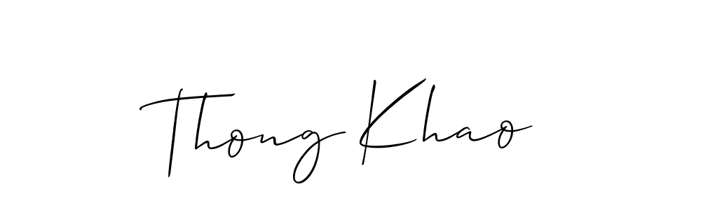 How to Draw Thong Khao signature style? Allison_Script is a latest design signature styles for name Thong Khao. Thong Khao signature style 2 images and pictures png