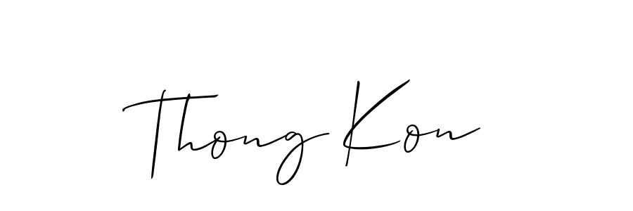 Create a beautiful signature design for name Thong Kon. With this signature (Allison_Script) fonts, you can make a handwritten signature for free. Thong Kon signature style 2 images and pictures png