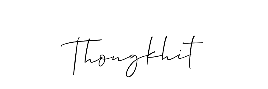 Make a beautiful signature design for name Thongkhit. With this signature (Allison_Script) style, you can create a handwritten signature for free. Thongkhit signature style 2 images and pictures png